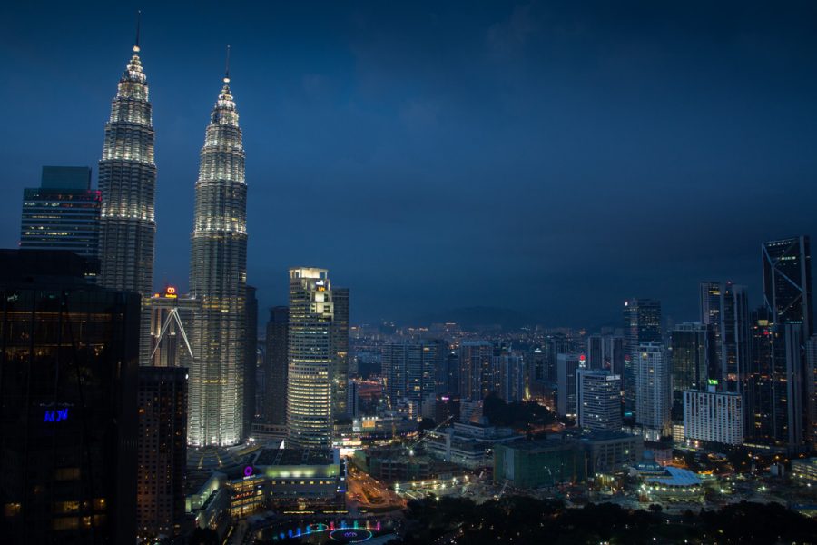 Vue De La Piscine Sur Kuala Lumpur