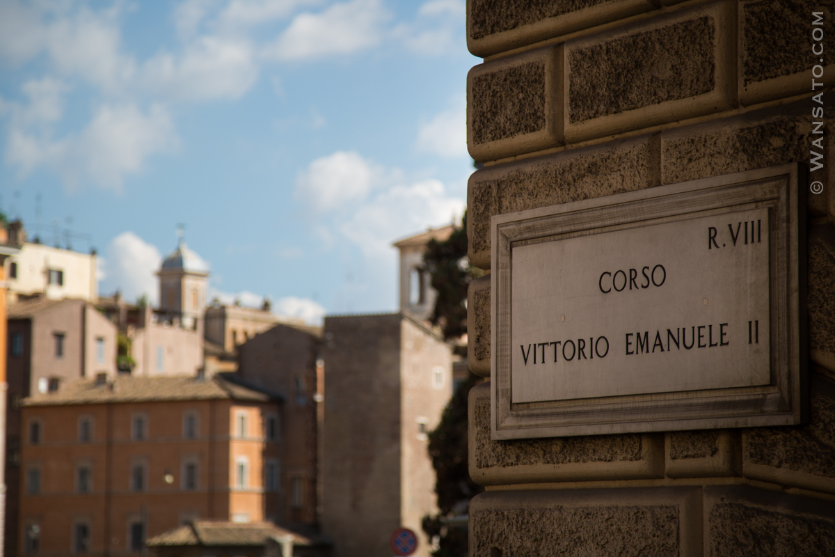 Italie - Nom d'une rue de Rome