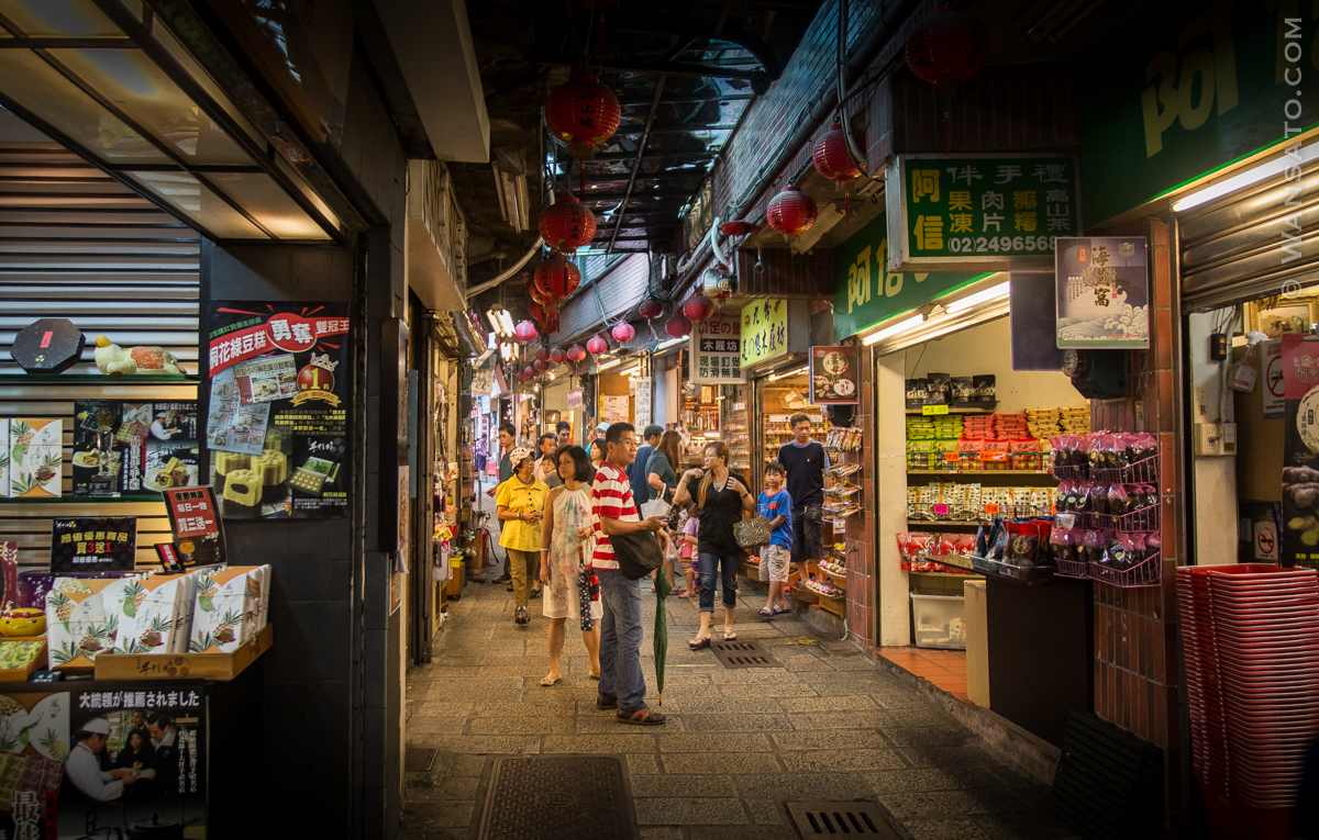 Taiwan - Rue touristique à Jiufen